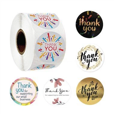 Sticeri Diolch yn Hunan-gludiog